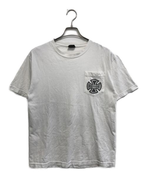 INDEPENDENT（インディペンデント）INDEPENDENT (インディペンデント) ポケットTシャツ ホワイト サイズ:Mの古着・服飾アイテム