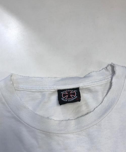 INDEPENDENT（インディペンデント）INDEPENDENT (インディペンデント) ポケットTシャツ ホワイト サイズ:Mの古着・服飾アイテム