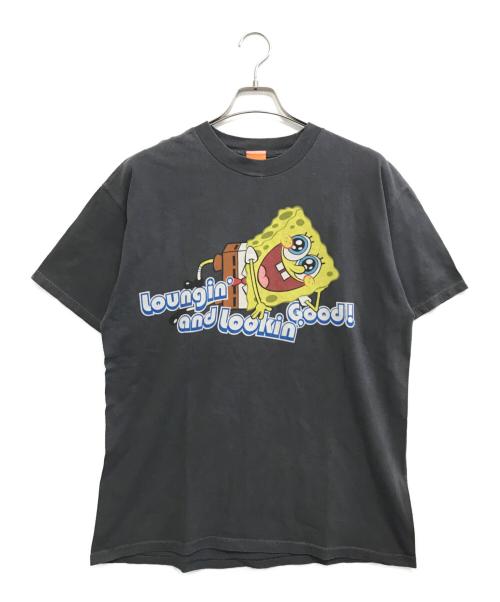 NICKELODEON（ニコロデオン）NICKELODEON (ニコロデオン) キャラクターTシャツ ブラック サイズ:Lの古着・服飾アイテム