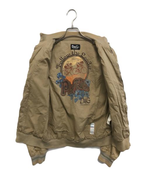 DOLCE & GABBANA（ドルチェ＆ガッバーナ）DOLCE & GABBANA (ドルチェ＆ガッバーナ) 裏地プリントジャケット ベージュ サイズ:48の古着・服飾アイテム