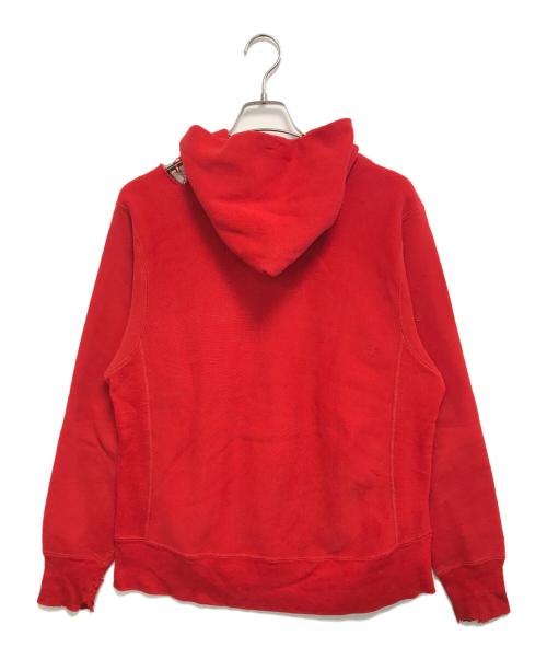 Champion（チャンピオン）Champion (チャンピオン) リバースウィーブパーカー レッド サイズ:MEDIUMの古着・服飾アイテム