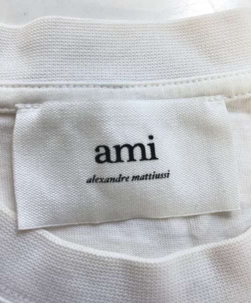 AMI PARIS（アミ パリス）AMI PARIS (アミ パリス) ロゴ刺繍Tシャツ ホワイト サイズ:XSの古着・服飾アイテム