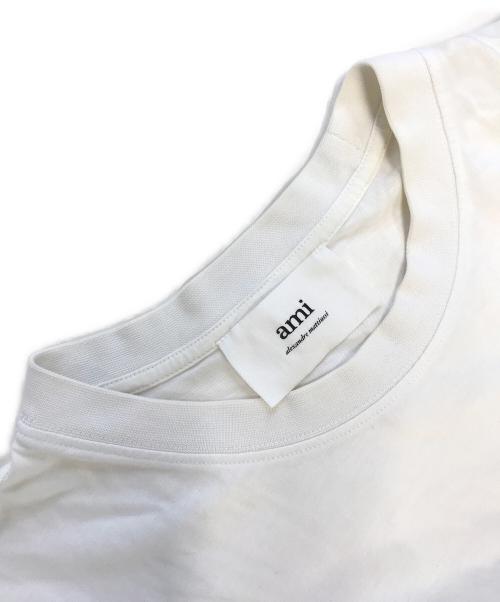 AMI PARIS（アミ パリス）AMI PARIS (アミ パリス) ロゴ刺繍Tシャツ ホワイト サイズ:XSの古着・服飾アイテム