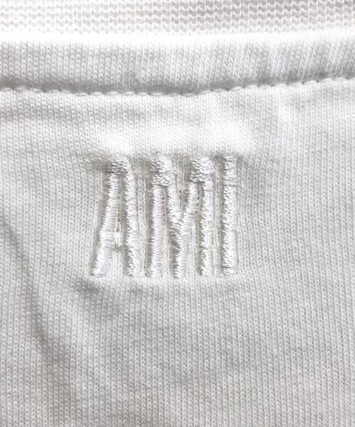 AMI PARIS（アミ パリス）AMI PARIS (アミ パリス) ロゴ刺繍Tシャツ ホワイト サイズ:XSの古着・服飾アイテム