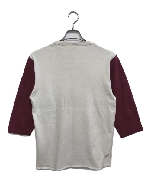 Champion（チャンピオン）Champion (チャンピオン) 染込みプリントカットソー アイボリー サイズ:Ⅼの古着・服飾アイテム