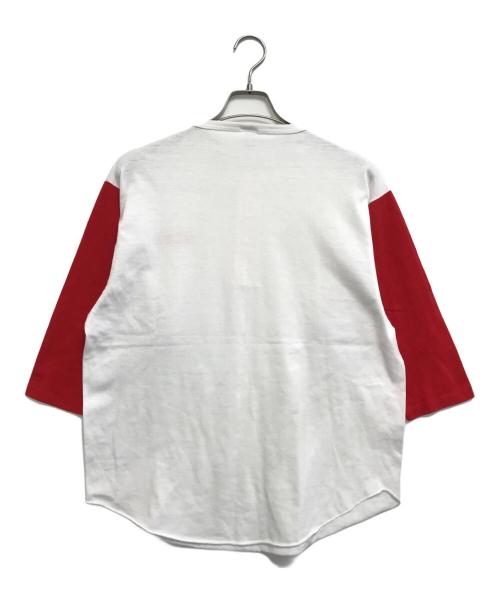 NIKE（ナイキ）NIKE (ナイキ) ヘンリーネックカットソー ホワイト×レッド サイズ:Lの古着・服飾アイテム