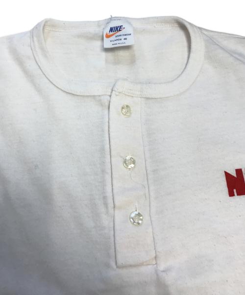 NIKE（ナイキ）NIKE (ナイキ) ヘンリーネックカットソー ホワイト×レッド サイズ:Lの古着・服飾アイテム