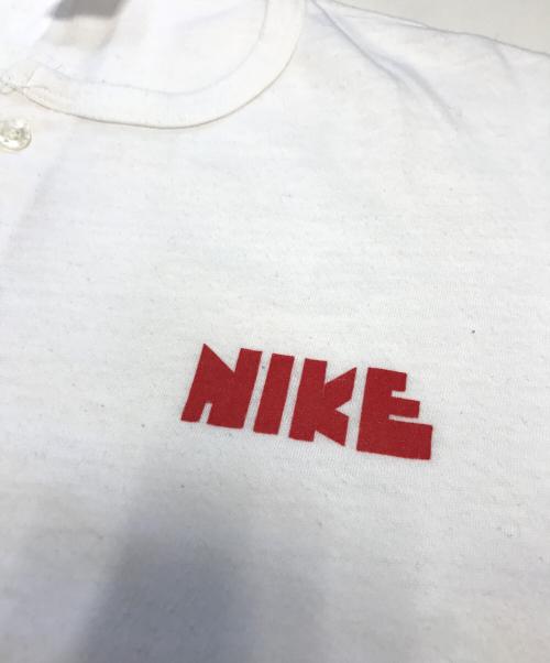 NIKE（ナイキ）NIKE (ナイキ) ヘンリーネックカットソー ホワイト×レッド サイズ:Lの古着・服飾アイテム
