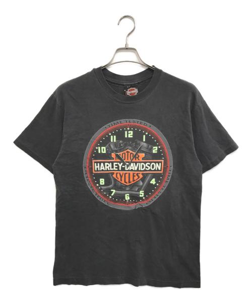 モーターサイクルTシャツ（モーターサイクルTシャツ）モーターサイクルTシャツ (モーターサイクルTシャツ) 90s HARLEY-DAVIDSON(ハーレーダビッドソン) モーターサイクルTシャツ ブラック サイズ:Mの古着・服飾アイテム