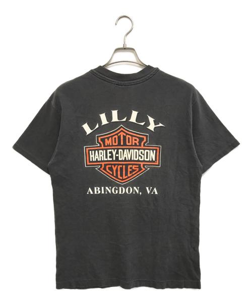 モーターサイクルTシャツ（モーターサイクルTシャツ）モーターサイクルTシャツ (モーターサイクルTシャツ) 90s HARLEY-DAVIDSON(ハーレーダビッドソン) モーターサイクルTシャツ ブラック サイズ:Mの古着・服飾アイテム
