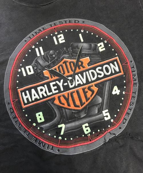 モーターサイクルTシャツ（モーターサイクルTシャツ）モーターサイクルTシャツ (モーターサイクルTシャツ) 90s HARLEY-DAVIDSON(ハーレーダビッドソン) モーターサイクルTシャツ ブラック サイズ:Mの古着・服飾アイテム