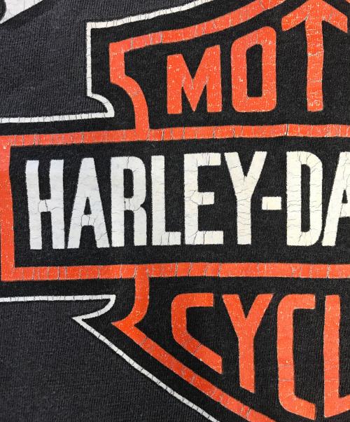 モーターサイクルTシャツ（モーターサイクルTシャツ）モーターサイクルTシャツ (モーターサイクルTシャツ) 90s HARLEY-DAVIDSON(ハーレーダビッドソン) モーターサイクルTシャツ ブラック サイズ:Mの古着・服飾アイテム