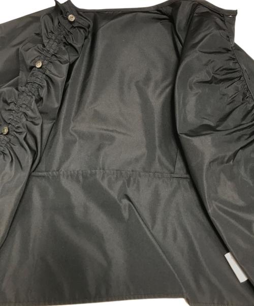 BACCA（バッカ）BACCA (バッカ) ポリエステルタフタ ギャザードブラウス ブラック サイズ:38の古着・服飾アイテム