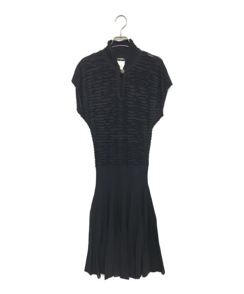 CHANEL（シャネル）CHANEL (シャネル) 切替ノースリーブワンピース ブラック サイズ:34の古着・服飾アイテム