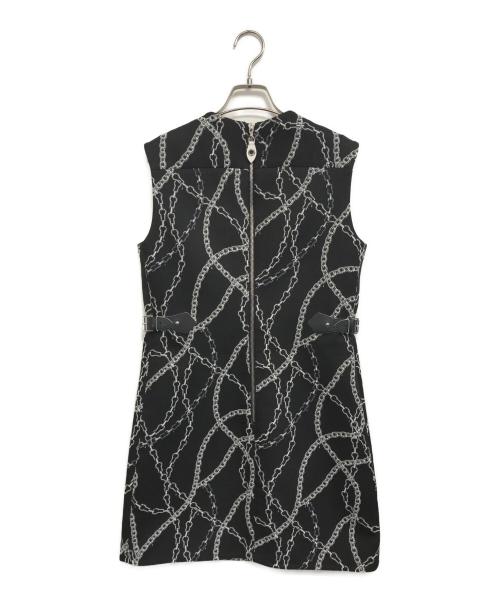 LOUIS VUITTON（ルイ ヴィトン）LOUIS VUITTON (ルイ ヴィトン) チェーン柄ノースリーブワンピース ブラック サイズ:38の古着・服飾アイテム