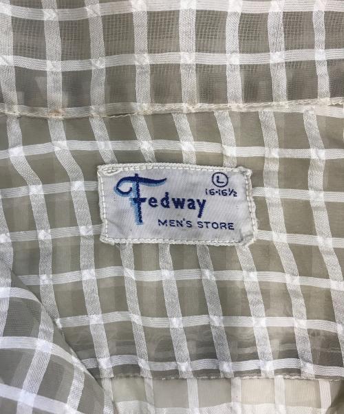 Fedway（フェドウェイ）Fedway (フェドウェイ) 半袖シアーシャツ ベージュ サイズ:Lの古着・服飾アイテム