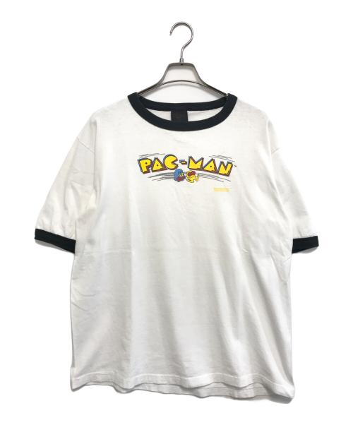 CHANGES（チェンジズ）CHANGES (チェンジズ) 00s PAC-MAN(パックマン) キャラクターリンガーTシャツ ホワイト サイズ:XLの古着・服飾アイテム
