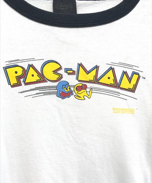 CHANGES（チェンジズ）CHANGES (チェンジズ) 00s PAC-MAN(パックマン) キャラクターリンガーTシャツ ホワイト サイズ:XLの古着・服飾アイテム