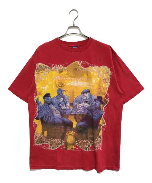 give me face（ギブ・ミー・フェイス）give me face (ギブ・ミー・フェイス) 00s プリントTシャツ レッド サイズ:XLの古着・服飾アイテム