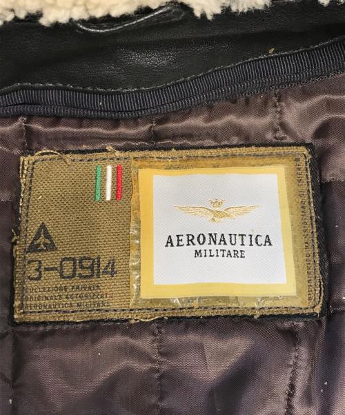 AERONAUTICA MILITARE（アエロナウティカ ミリターレ）AERONAUTICA MILITARE (アエロナウティカ ミリターレ) フライトジャケット ブラック サイズ:50の古着・服飾アイテム