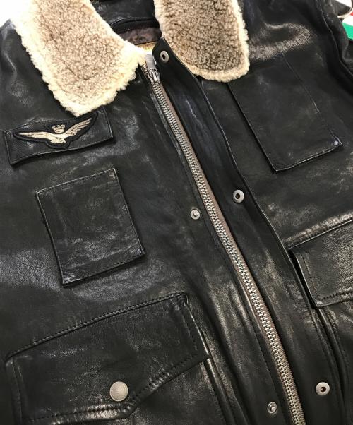 AERONAUTICA MILITARE（アエロナウティカ ミリターレ）AERONAUTICA MILITARE (アエロナウティカ ミリターレ) フライトジャケット ブラック サイズ:50の古着・服飾アイテム