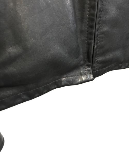 Schott（ショット）Schott (ショット) 襟付きシングルライダースジャケット ブラック サイズ:40の古着・服飾アイテム