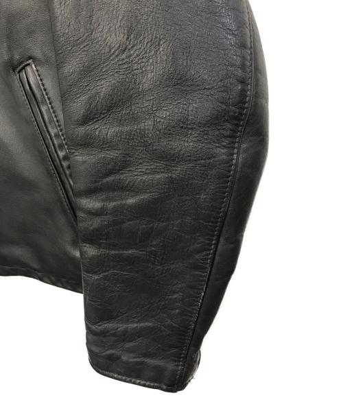 Schott（ショット）Schott (ショット) 襟付きシングルライダースジャケット ブラック サイズ:40の古着・服飾アイテム