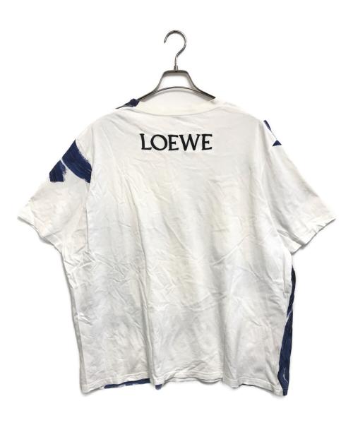 LOEWE（ロエベ）LOEWE (ロエベ) プリントTシャツ ホワイト×ネイビー サイズ:Mの古着・服飾アイテム