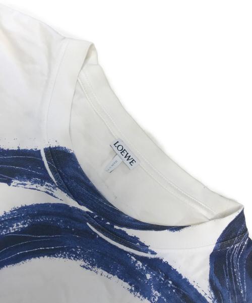 LOEWE（ロエベ）LOEWE (ロエベ) プリントTシャツ ホワイト×ネイビー サイズ:Mの古着・服飾アイテム