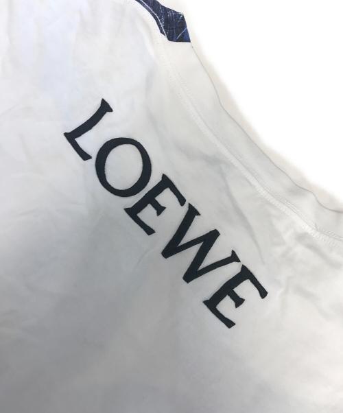 LOEWE（ロエベ）LOEWE (ロエベ) プリントTシャツ ホワイト×ネイビー サイズ:Mの古着・服飾アイテム