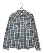Patagoniaパタゴニア）の古着「オーガニックコットンチェックシャツ」｜スカイブルー