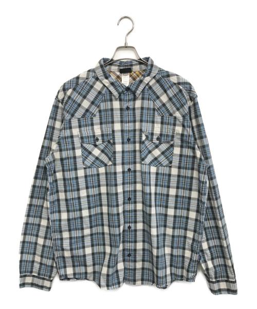 Patagonia（パタゴニア）Patagonia (パタゴニア) オーガニックコットンチェックシャツ スカイブルー サイズ:XLの古着・服飾アイテム