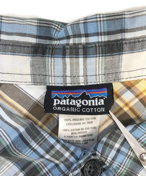 Patagonia（パタゴニア）Patagonia (パタゴニア) オーガニックコットンチェックシャツ スカイブルー サイズ:XLの古着・服飾アイテム