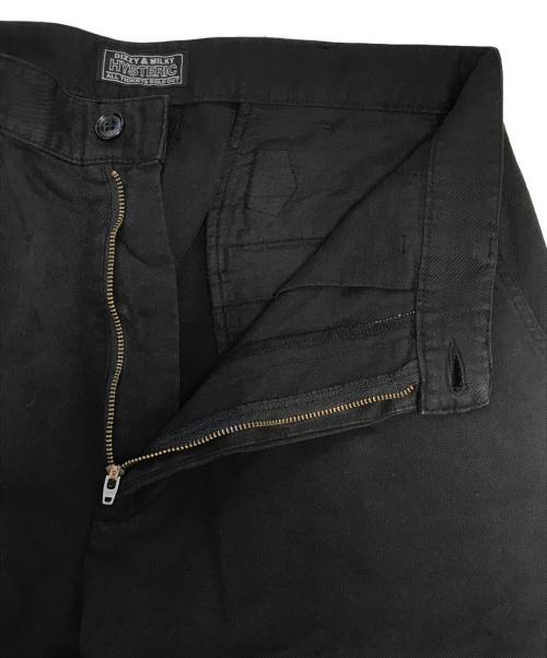 Hysteric Glamour（ヒステリックグラマー）Hysteric Glamour (ヒステリックグラマー) 和紙チノ 尾錠付ワークパンツ ブラック サイズ:Mの古着・服飾アイテム