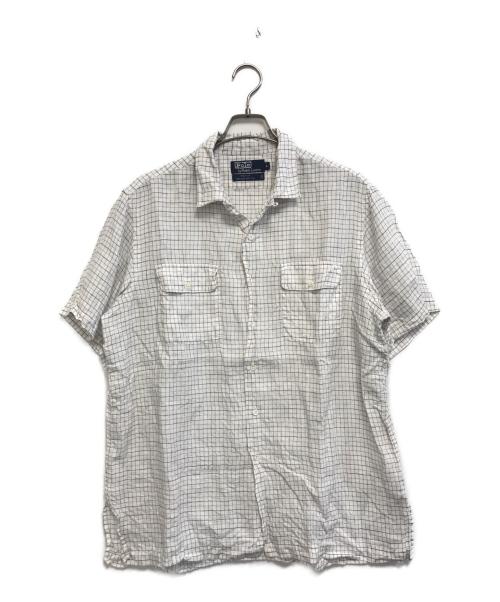POLO RALPH LAUREN（ポロ・ラルフローレン）POLO RALPH LAUREN (ポロ・ラルフローレン) ピンチェックオープンカラーシャツ ホワイト サイズ:Lの古着・服飾アイテム