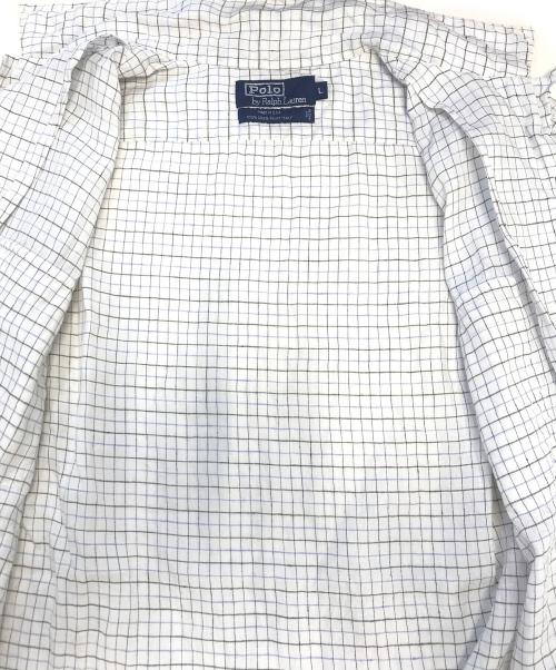 POLO RALPH LAUREN（ポロ・ラルフローレン）POLO RALPH LAUREN (ポロ・ラルフローレン) ピンチェックオープンカラーシャツ ホワイト サイズ:Lの古着・服飾アイテム
