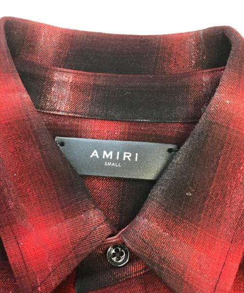 AMIRI（アミリ）AMIRI (アミリ) オンブレチェックラメシャツ レッド サイズ:Sの古着・服飾アイテム