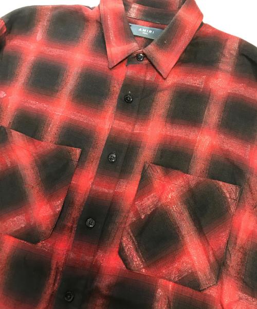 AMIRI（アミリ）AMIRI (アミリ) オンブレチェックラメシャツ レッド サイズ:Sの古着・服飾アイテム