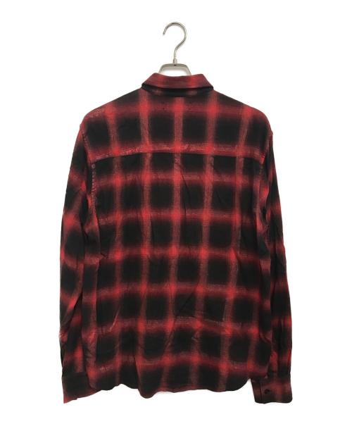 AMIRI（アミリ）AMIRI (アミリ) オンブレチェックラメシャツ レッド サイズ:Sの古着・服飾アイテム