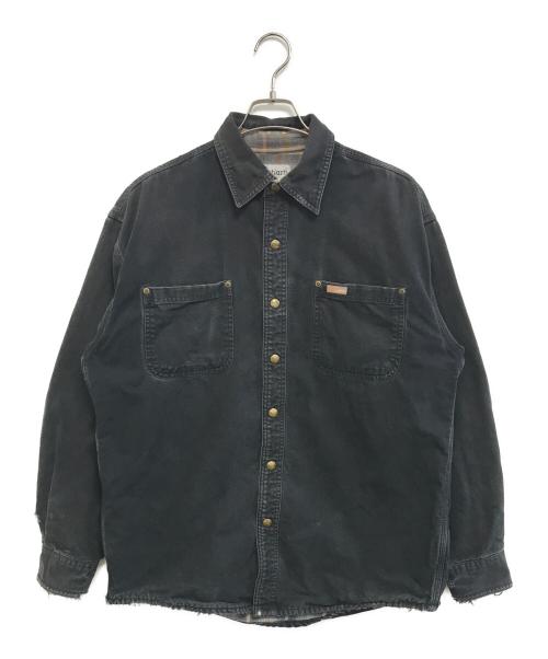 CarHartt（カーハート）CarHartt (カーハート) ダックワークシャツジャケット ブラック サイズ:Mの古着・服飾アイテム
