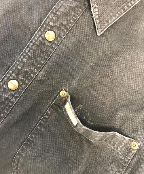 CarHartt（カーハート）CarHartt (カーハート) ダックワークシャツジャケット ブラック サイズ:Mの古着・服飾アイテム