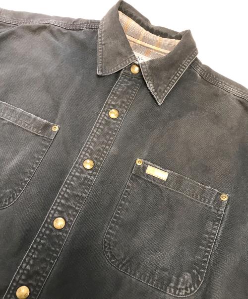 CarHartt（カーハート）CarHartt (カーハート) ダックワークシャツジャケット ブラック サイズ:Mの古着・服飾アイテム