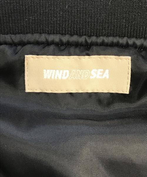 WIND AND SEA（ウィンダンシー）WIND AND SEA (ウィンダンシー) 胸刺繍 MA-1ジャケット ブラック サイズ:Sの古着・服飾アイテム