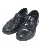 PRADA SPORTSプラダスポーツ）の古着「Brushed Leather Sport Loafers」｜ブラック