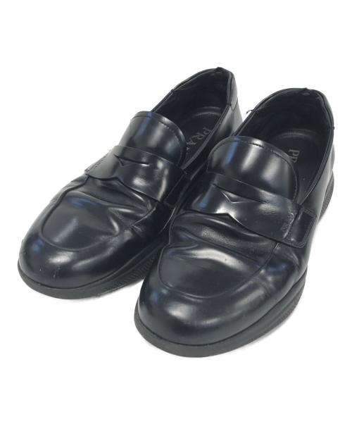PRADA SPORTS（プラダスポーツ）PRADA SPORTS (プラダスポーツ) Brushed Leather Sport Loafers ブラック サイズ:6の古着・服飾アイテム
