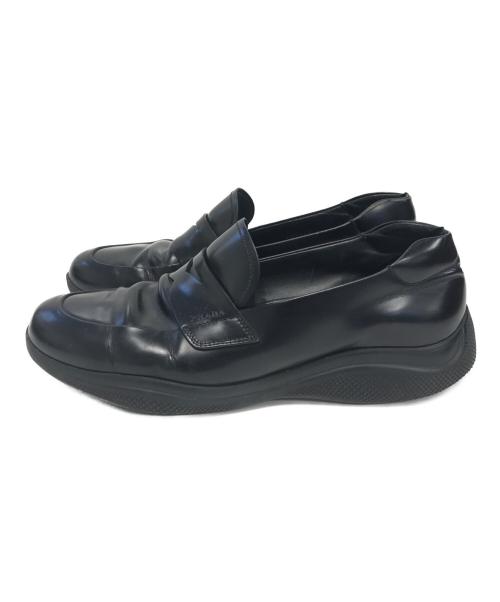 PRADA SPORTS（プラダスポーツ）PRADA SPORTS (プラダスポーツ) Brushed Leather Sport Loafers ブラック サイズ:6の古着・服飾アイテム