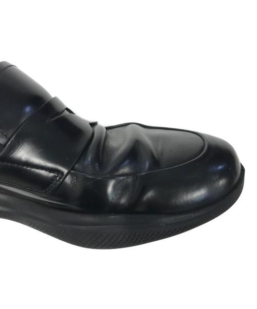 PRADA SPORTS（プラダスポーツ）PRADA SPORTS (プラダスポーツ) Brushed Leather Sport Loafers ブラック サイズ:6の古着・服飾アイテム
