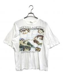 VINTAGE（ヴィンテージ）の古着「アートプリントＴシャツ」｜ホワイト