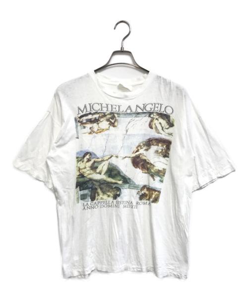 VINTAGE（ヴィンテージ）VINTAGE (ヴィンテージ) アートプリントＴシャツ ホワイト サイズ:表記なしの古着・服飾アイテム