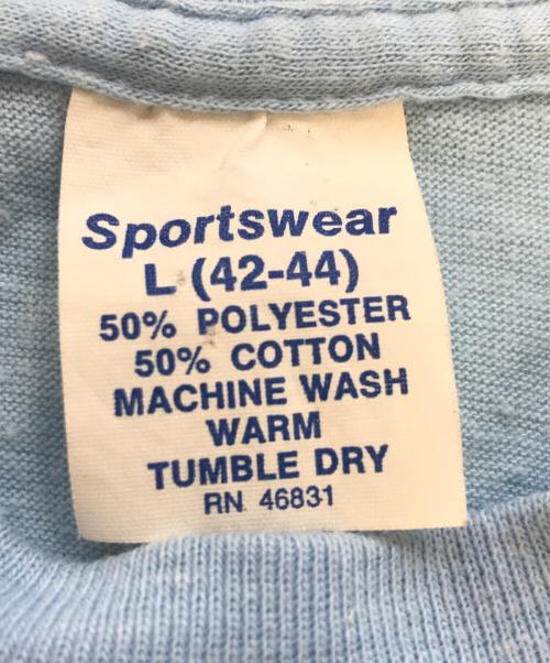 sports wear（スポーツウェア）sports wear (スポーツウェア) プリントTシャツ スカイブルー サイズ:Lの古着・服飾アイテム